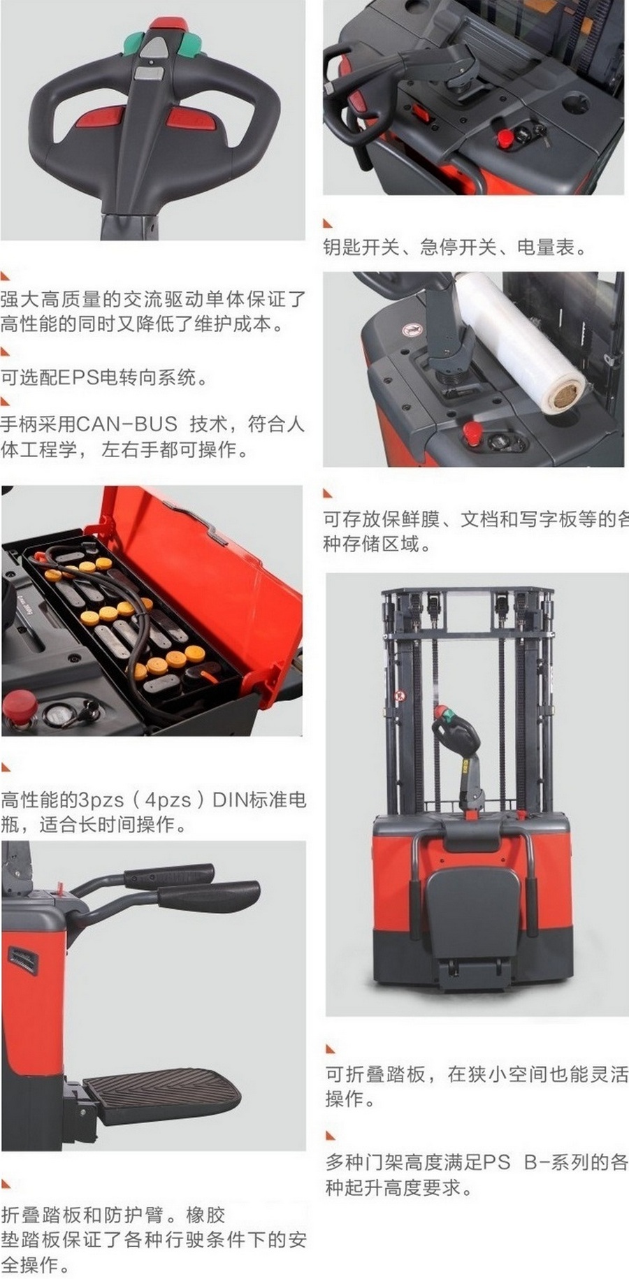 諾力PSB12/PSB15站駕式全電動堆高車